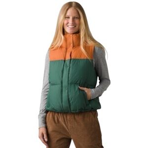 NWT Prana Women’s Hellebore Vest in Dark Ale Colorblock Size XL